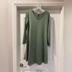 PINK Victoria's Secret Sage Long Sleeve Dress